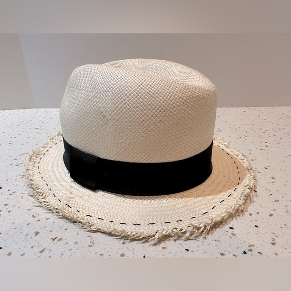 J. Crew Genuine Panama Hat M-L with Ornate Style & Grosgrain Ribbon - Picture 8 of 15